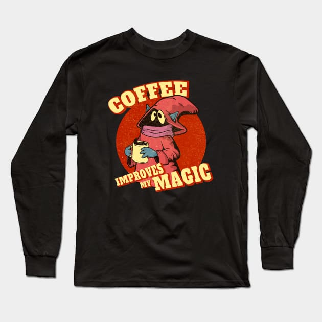 Coffee Improves My Magic Long Sleeve T-Shirt by leepianti